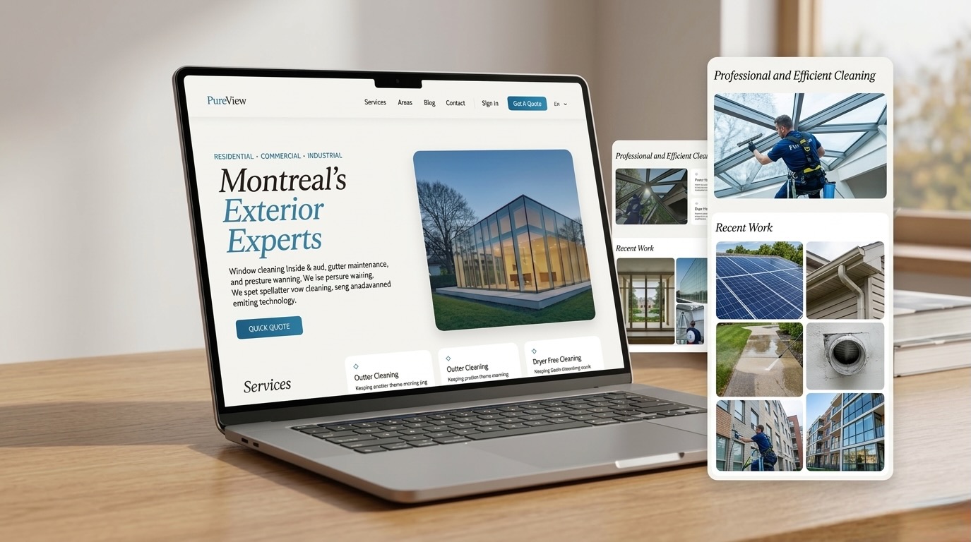 PureView marketing site — hero and primary call to action